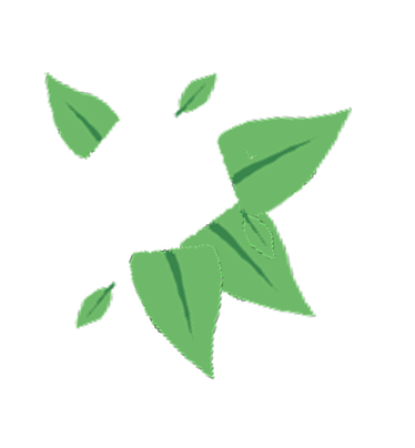 leaves graphic positioned bottom right